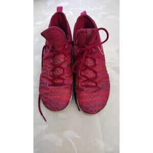 Nike KD 9 Shoes Mens Size 7 Red Pink Knit Basketball Zoom Air Low Top 855908-666